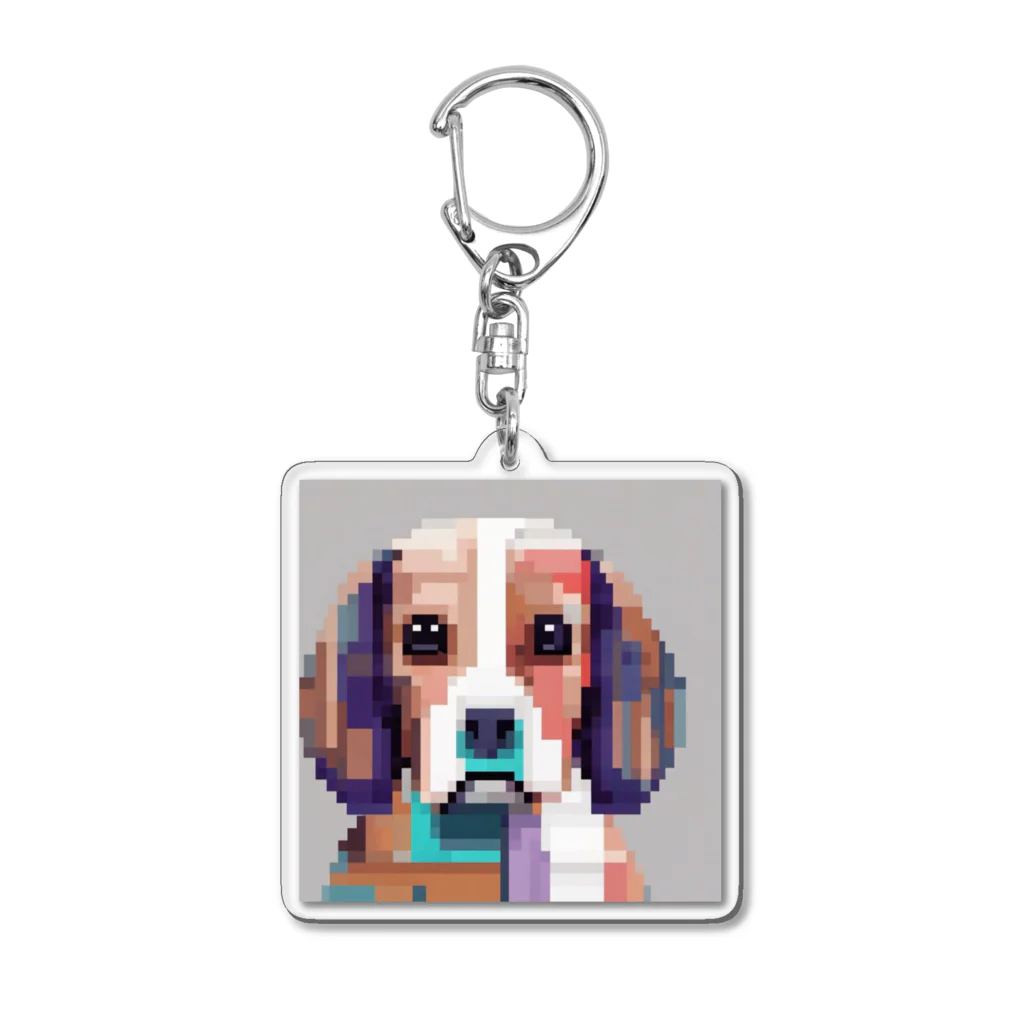 koba777のドット絵ビーグル Acrylic Key Chain