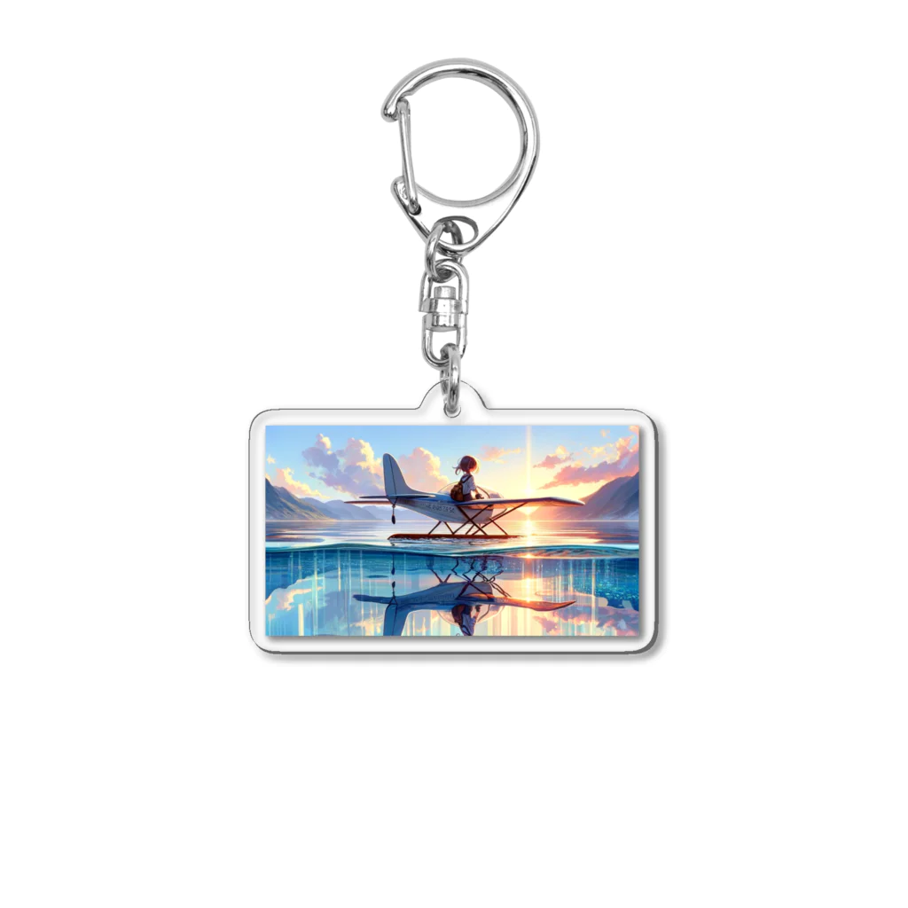 gym_take2　あかさきの水上飛行機 Acrylic Key Chain