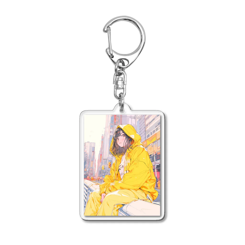 星々羅あむのフーディー女子 Acrylic Key Chain