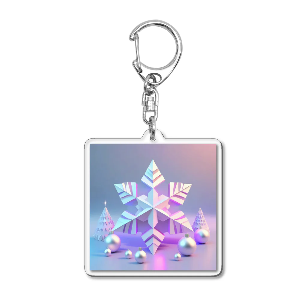 Octagon Mod.E.のXmas 雪の結晶 Acrylic Key Chain