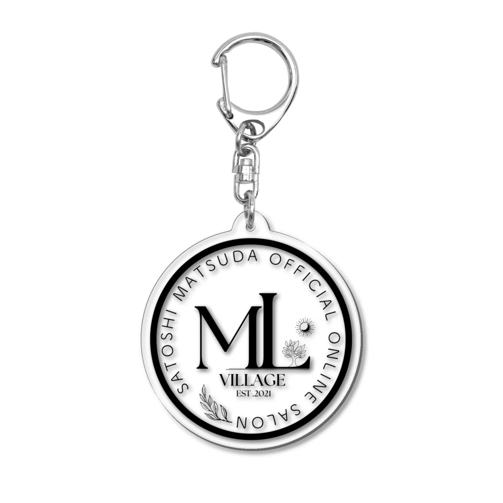 松田悟志のアートな小部屋のML VILLAGE CIRCLE LOGO Acrylic Key Chain