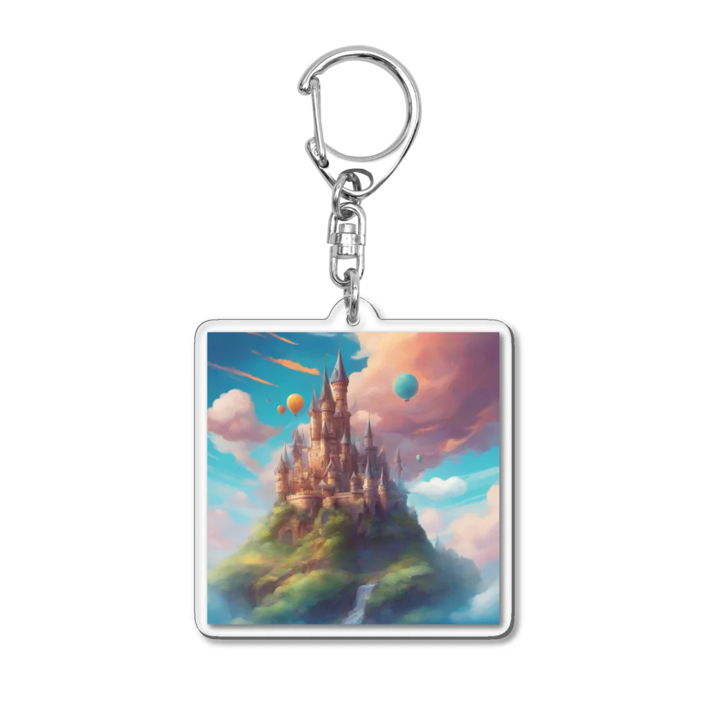 G7のショップの幻想の楽園  Fantasy Haven Castle Acrylic Key Chain