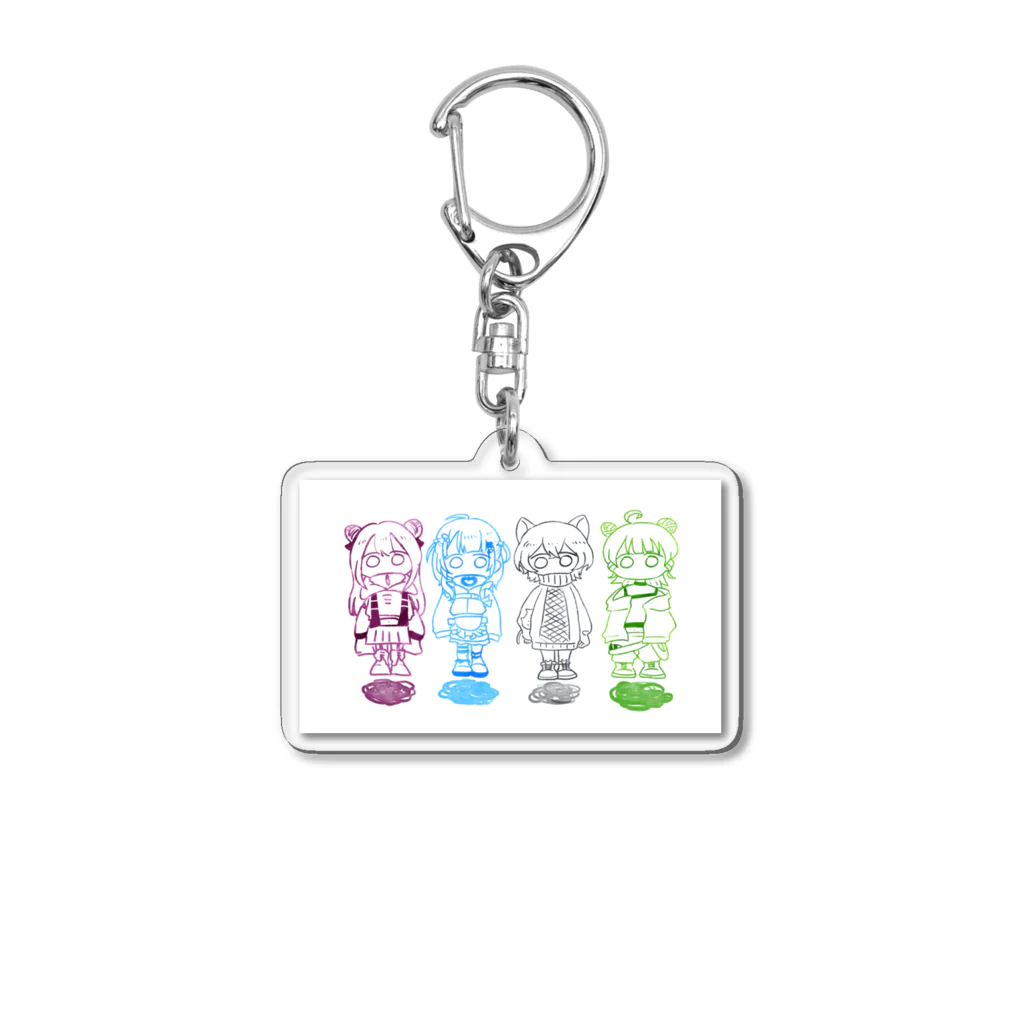 ころころぱんだの【1000人記念】ころころぱんだ×だぱんだ Acrylic Key Chain