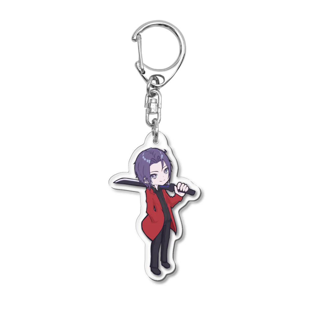 LAZINESS BUNNYのぶいおーあーるーおーグッズ Acrylic Key Chain