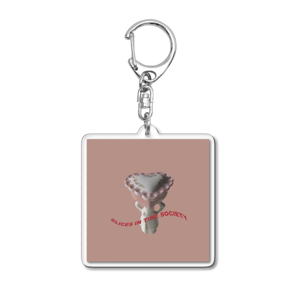 slices_in_time_societyのheart head girl  Acrylic Key Chain