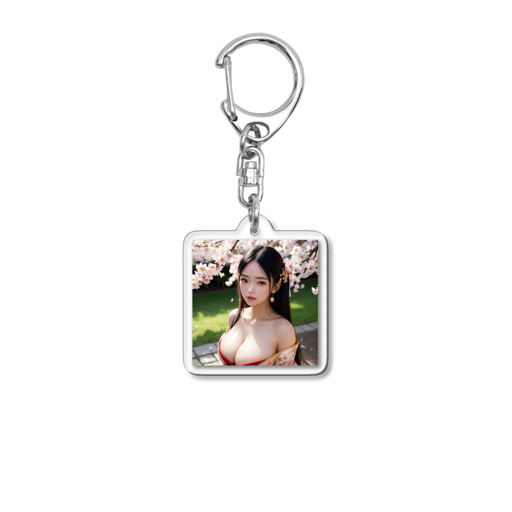 ブリッジの屋台のAI美女写真集１＆２アイドル Acrylic Key Chain