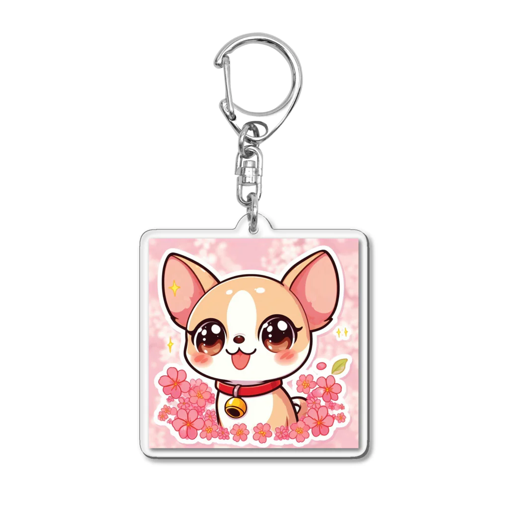 可愛いチワワグッズショップのファンタジーなチワワ Acrylic Key Chain