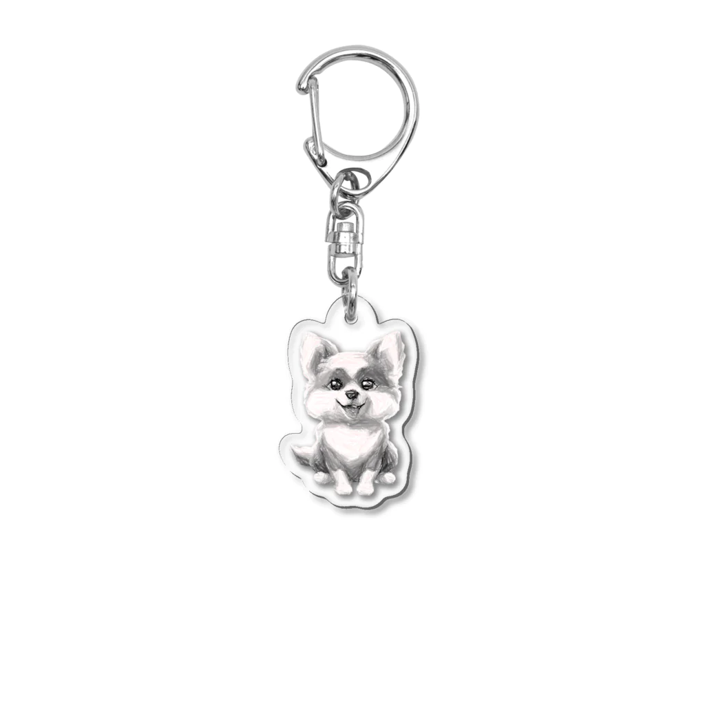 garireoの飼い主を待っている犬 Acrylic Key Chain