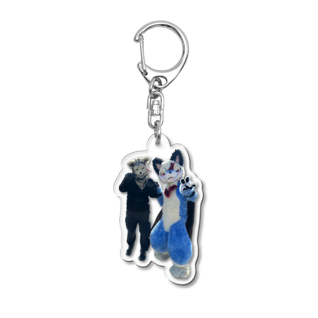 ワグワギュカンパニー試運転の売店のワグーとムービングマスクのW狼🐺 Acrylic Key Chain