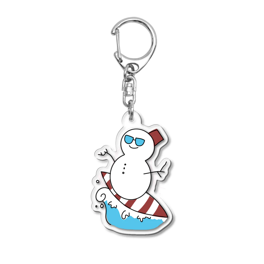 amiotakaの雪だるまのウィンターバケーション Acrylic Key Chain