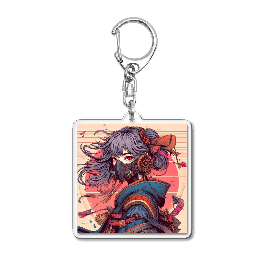 UKIYO-SKETCHのUKIYO-GIRL　MASK Acrylic Key Chain