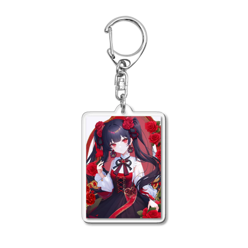 KafyRiruのアール･ヌーヴォー　紅薔薇 Acrylic Key Chain