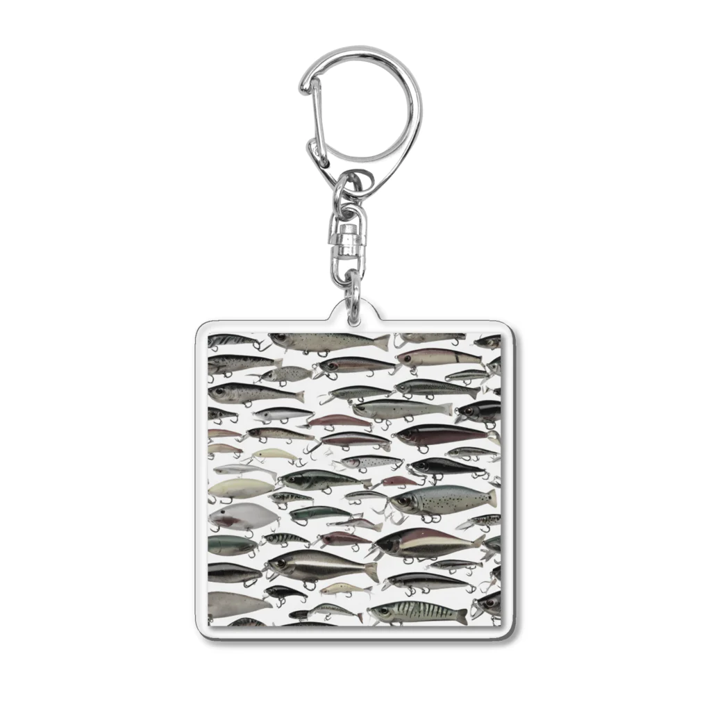 No Fishing No Life のルアーコレクション3ルアー Acrylic Key Chain