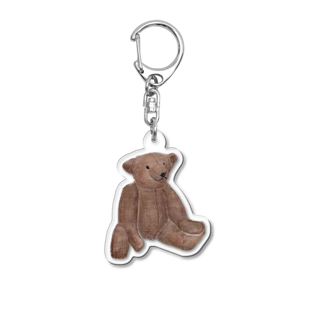 みにゆん　ねこのLovely bear。brown bear アクリルキーホルダー