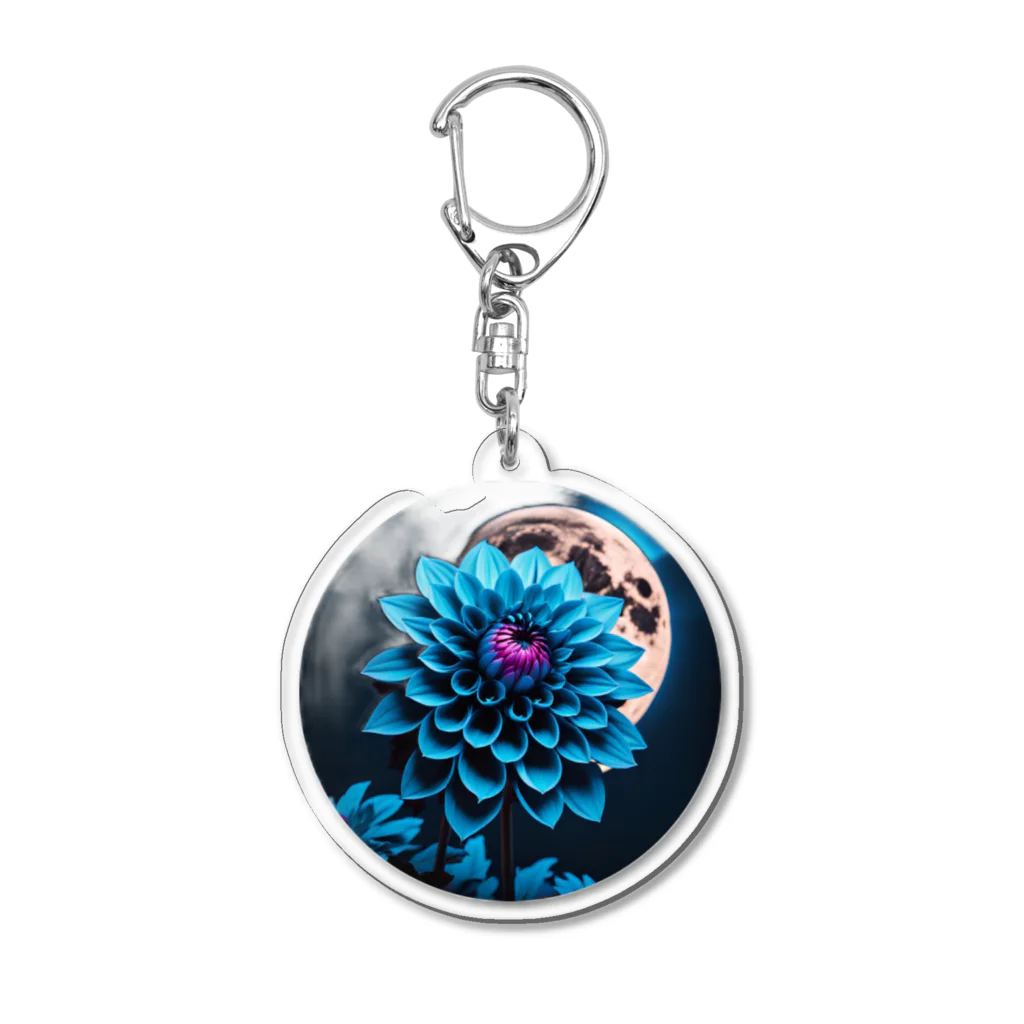 RetrowaveFlowerのRetrowaveFlower-ダリア- Acrylic Key Chain