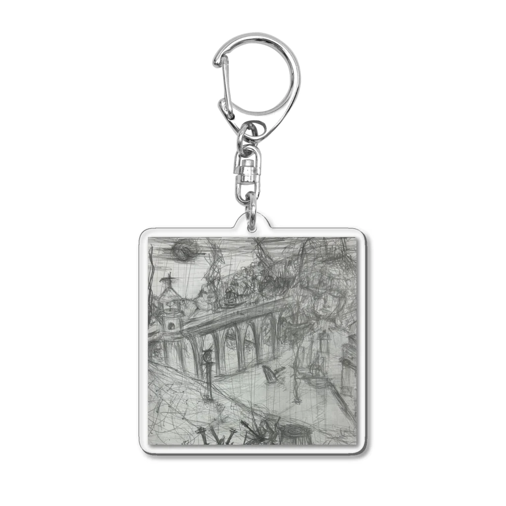 hakushiの客観視中世、虚数界 Acrylic Key Chain