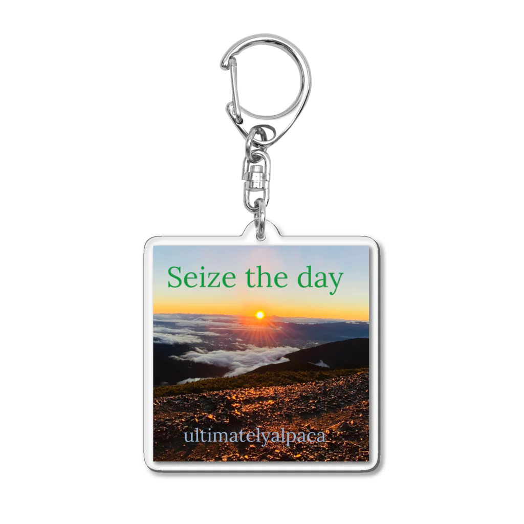 ultimatelyalpacaのSeize the day Acrylic Key Chain