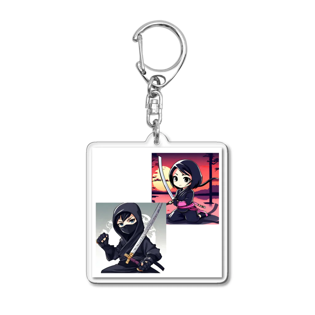 tyak35の忍者　くのいち Acrylic Key Chain