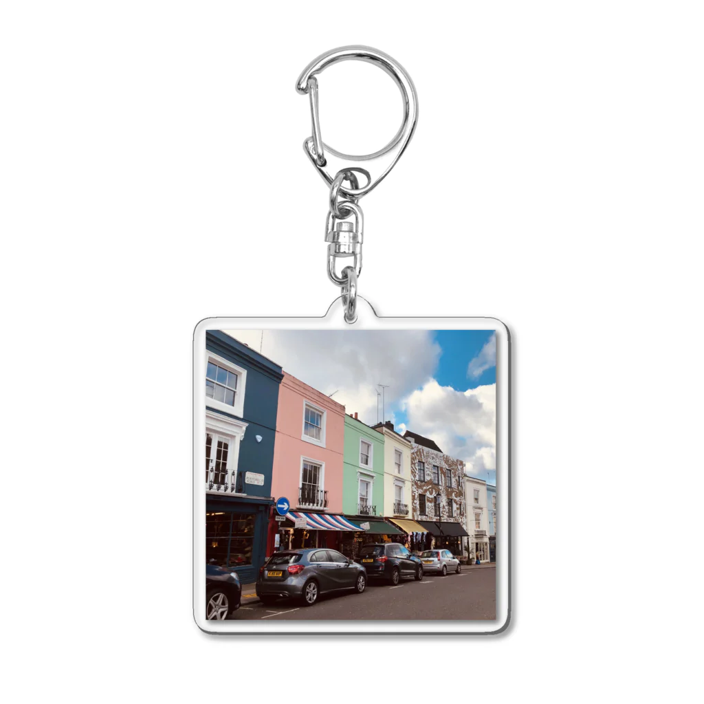 HanaeのNotting Hillの街並み Acrylic Key Chain