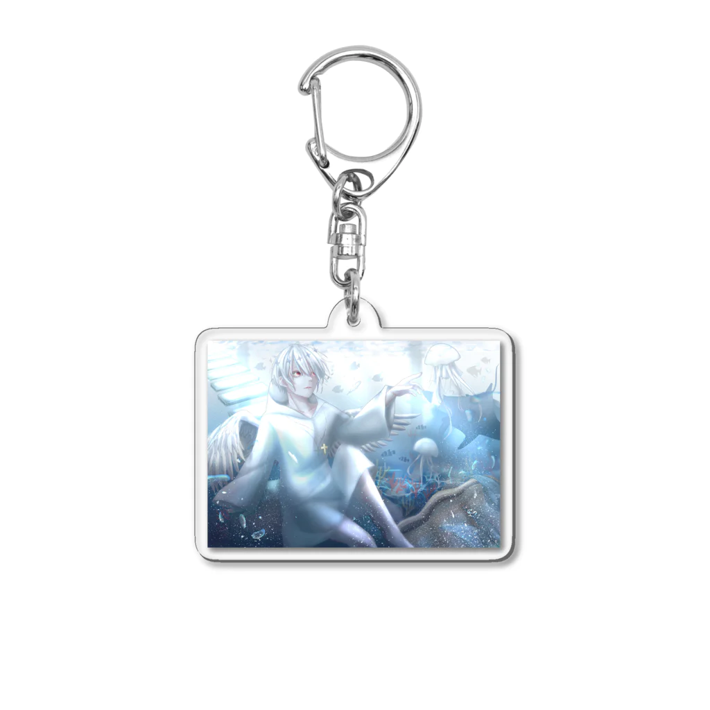 翠の楽園の海 Acrylic Key Chain