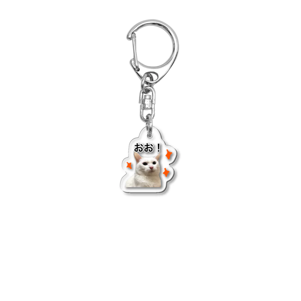 しろねこまるのまるちゃん！おおっ！ Acrylic Key Chain