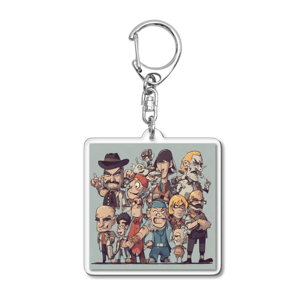 Ancoのグリッドダラー Acrylic Key Chain