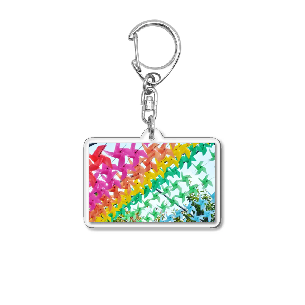 道産子photo shopのかざぐるま Acrylic Key Chain