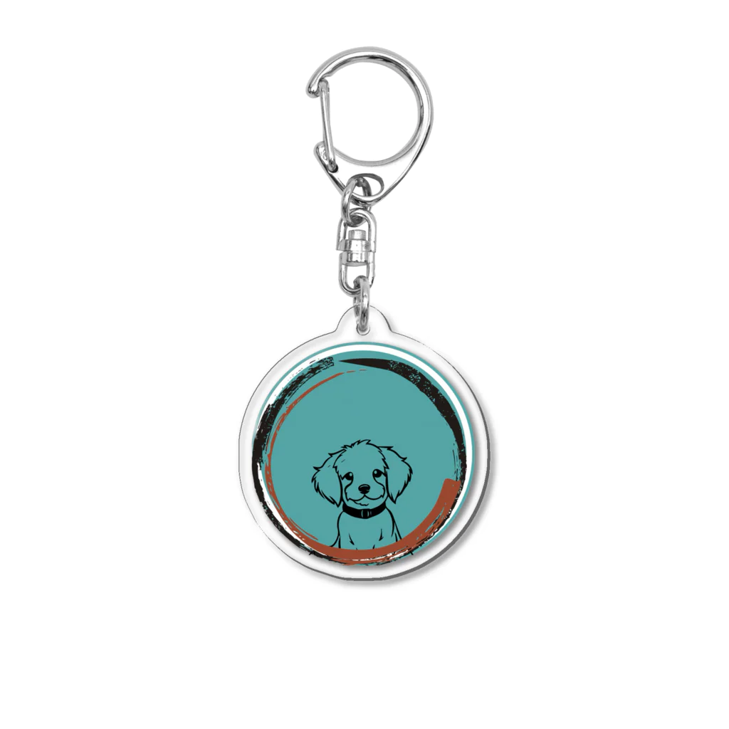 sloth_giraffeの可愛い子犬 Acrylic Key Chain