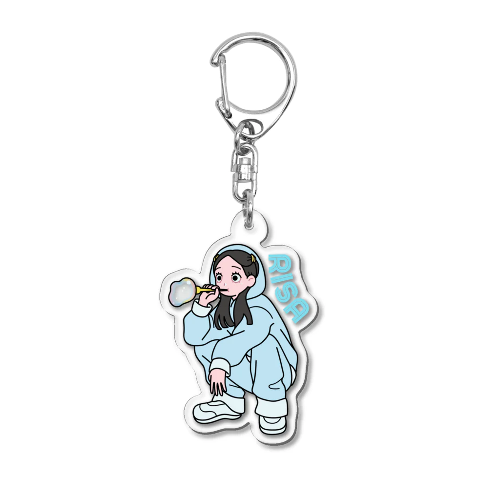 さやりさチャンネルのアクキー「RISA」【SAYARISA×hoppeコラボアイテム】 Acrylic Key Chain