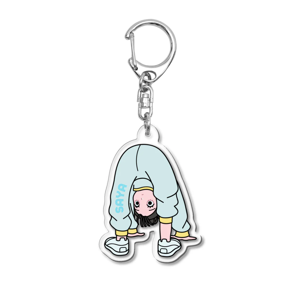 さやりさチャンネルのアクキー〝並べて可愛いシリーズ〟「SAYA」【SAYARISA×hoppeコラボアイテム】 Acrylic Key Chain