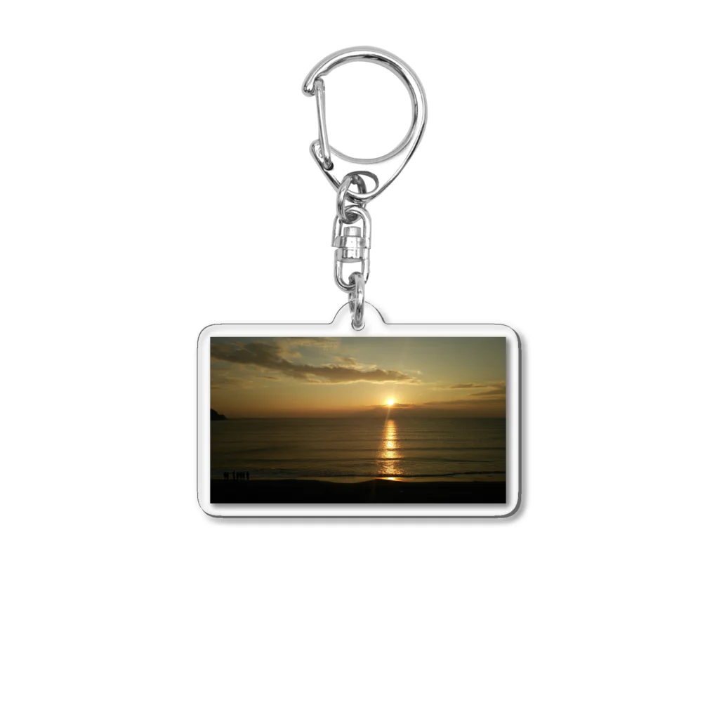 わんこの湘南の夕陽 Acrylic Key Chain