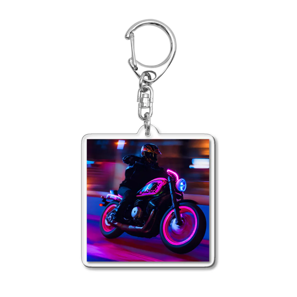 MaSaRuのバイクのイラストグッズ Acrylic Key Chain