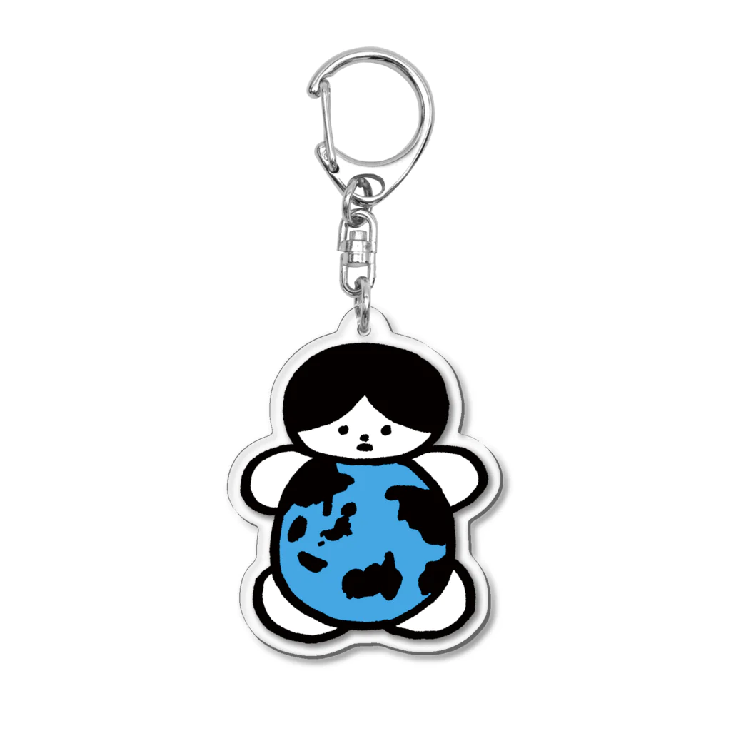 あだち美術のちきゅうくん Acrylic Key Chain