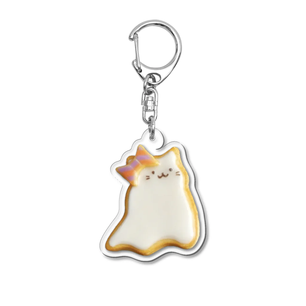 あんぱんのねこのおばけねこのアイシングクッキー Acrylic Key Chain