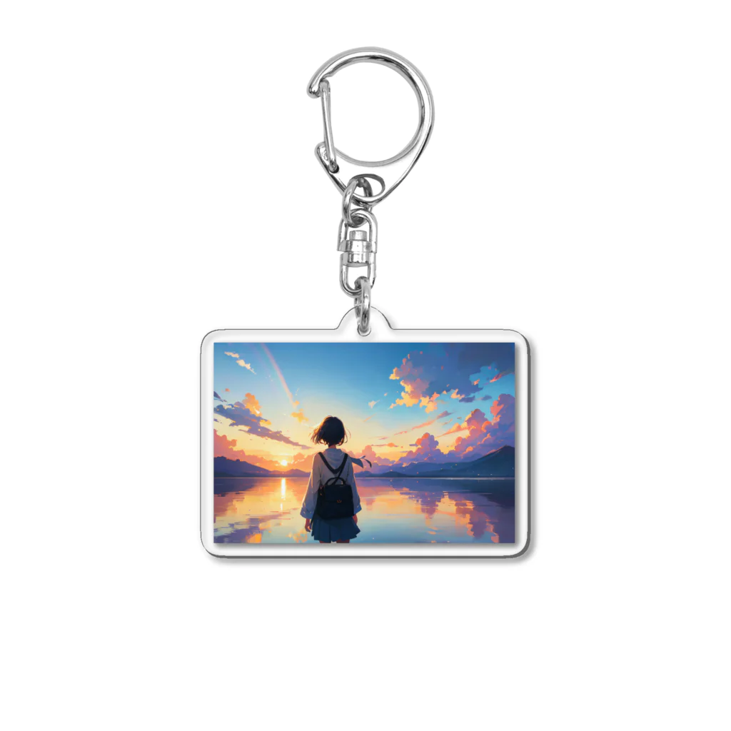 卯月なのかのTwilight Countryside Journey  〜黄昏に包まれる故郷の旅〜　No.3「Reflection」 Acrylic Key Chain