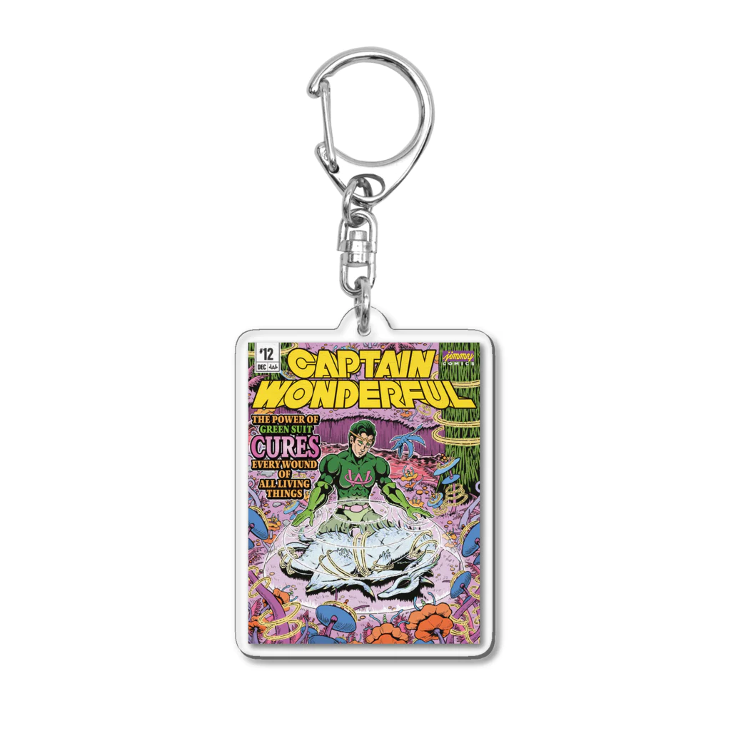 jimmy COMICSのキャプテンワンダフル comic cover CURE Acrylic Key Chain