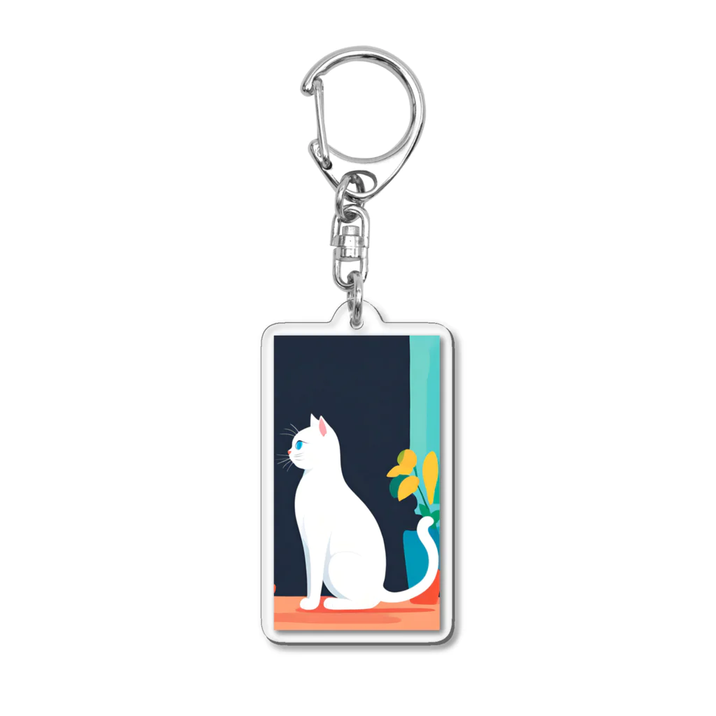 cute_wing      ~variety store~の白猫 Acrylic Key Chain