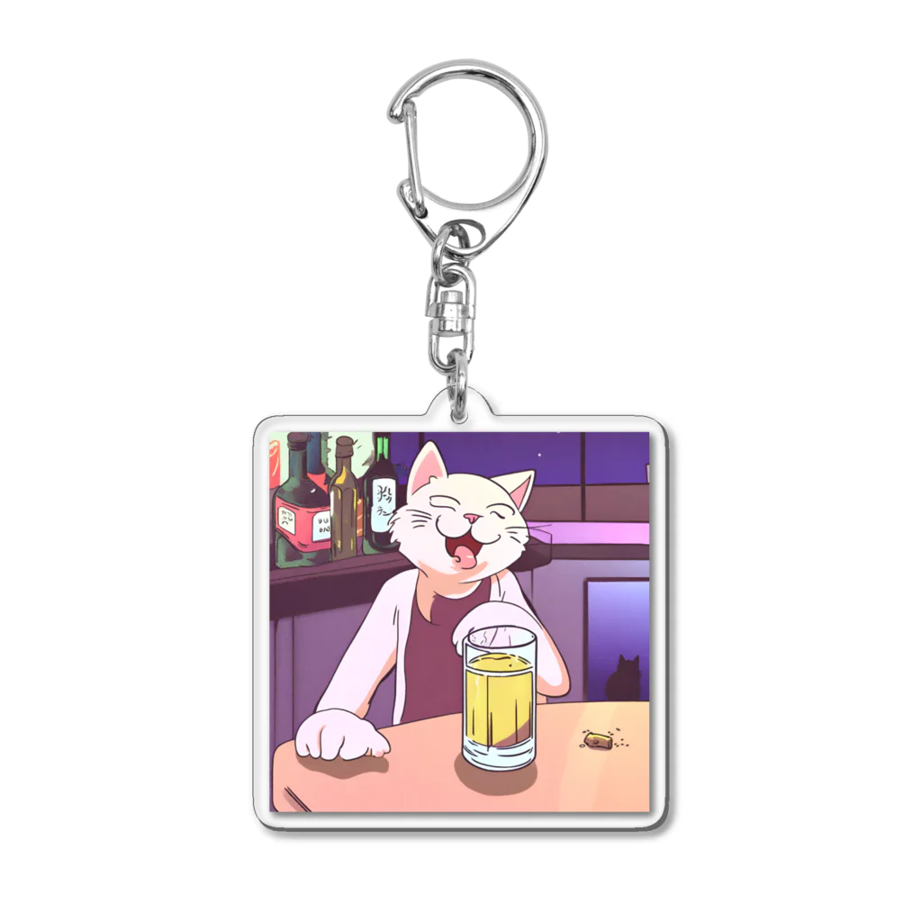 ブギーズの酔っ払いの猫くん Acrylic Key Chain