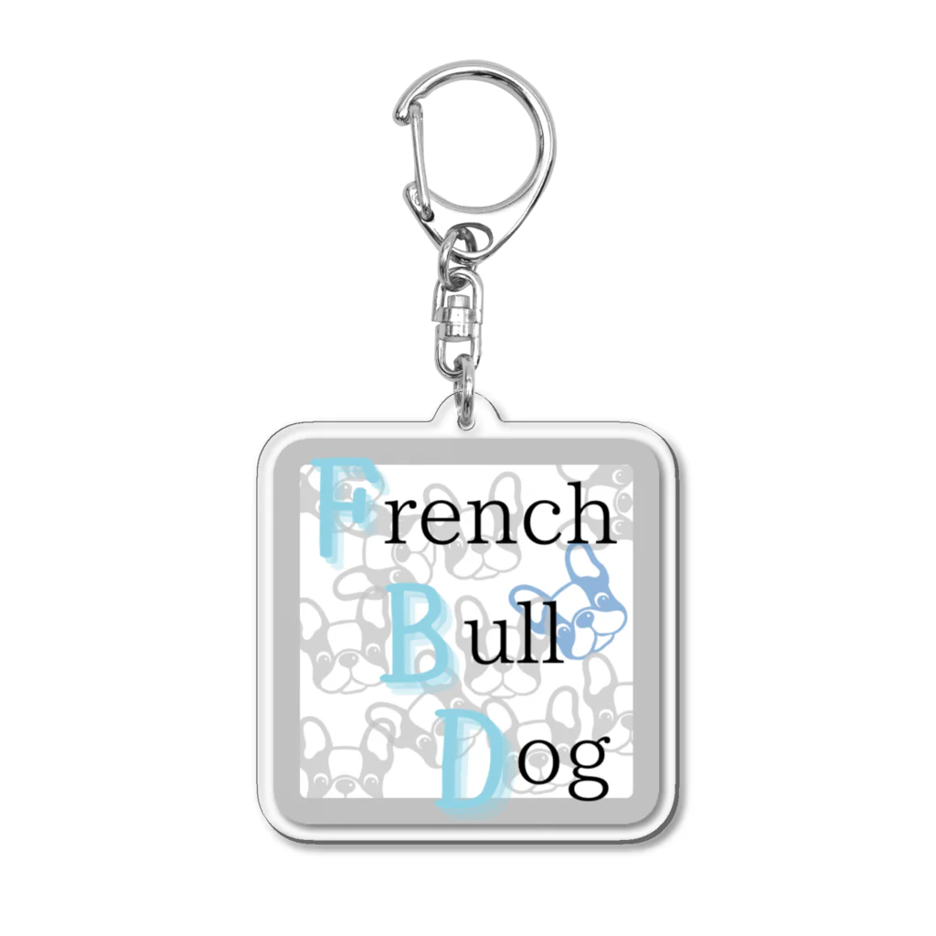 FRENCHIEのパイドのフレブルがいっぱい❤️ アクリルキーホルダー