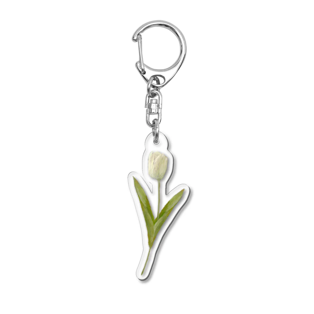 rilybiiのCream Tulip Acrylic Key Chain