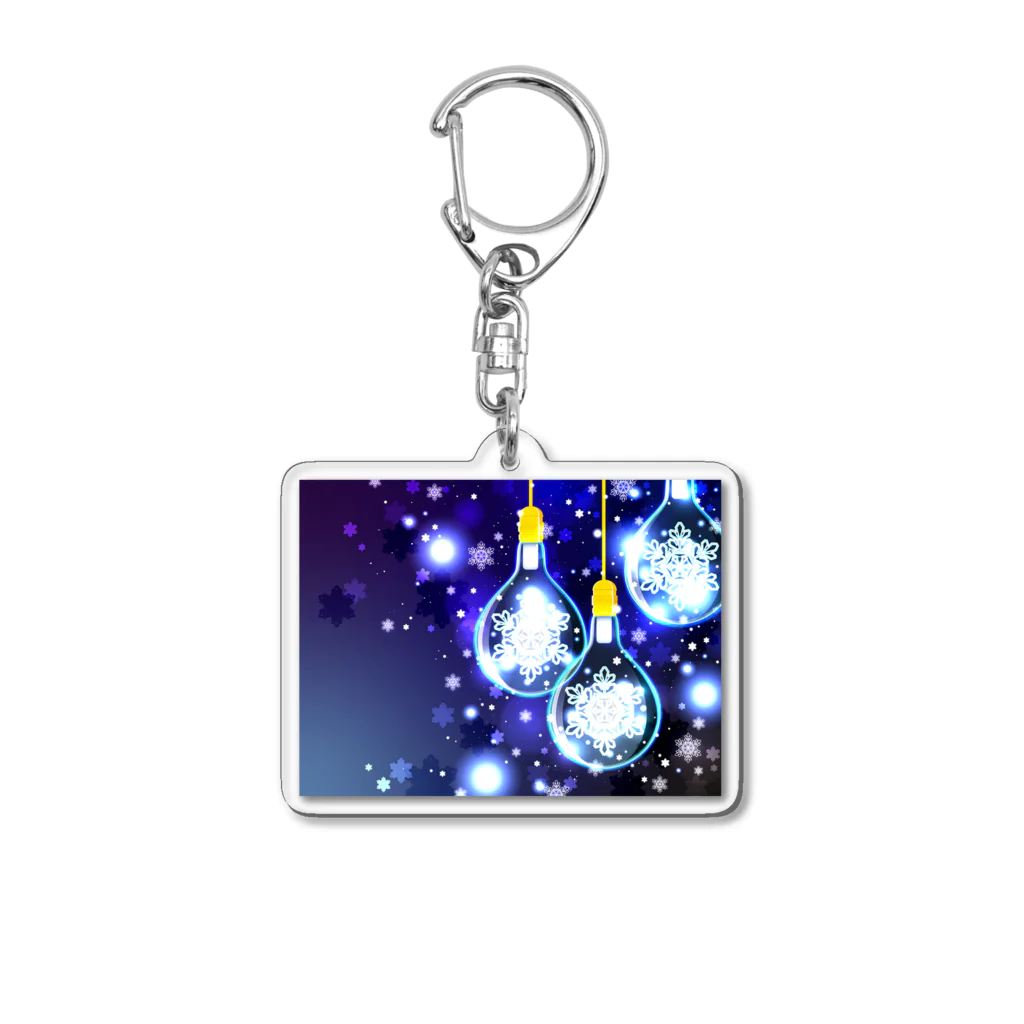 このはな素材屋のグッズ屋の雪電球01 Acrylic Key Chain