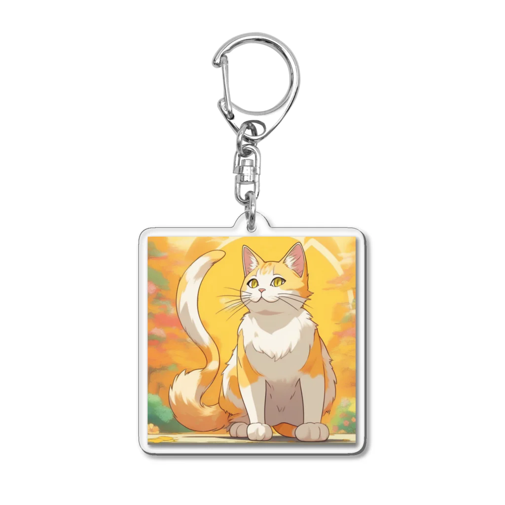 hana-monの希望の猫 Acrylic Key Chain