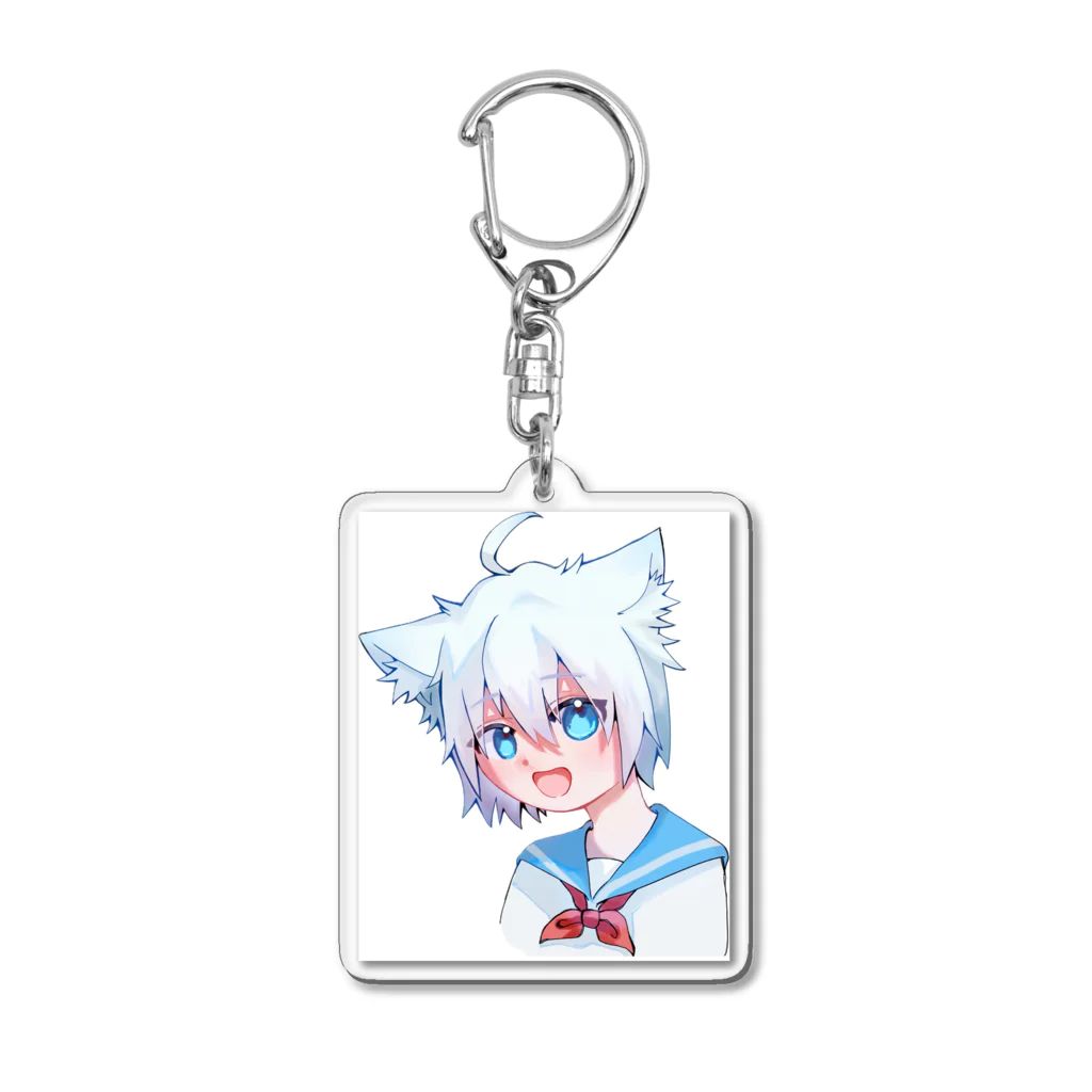 しろめにゃしょっぷのしろめにゃいろいろ Acrylic Key Chain