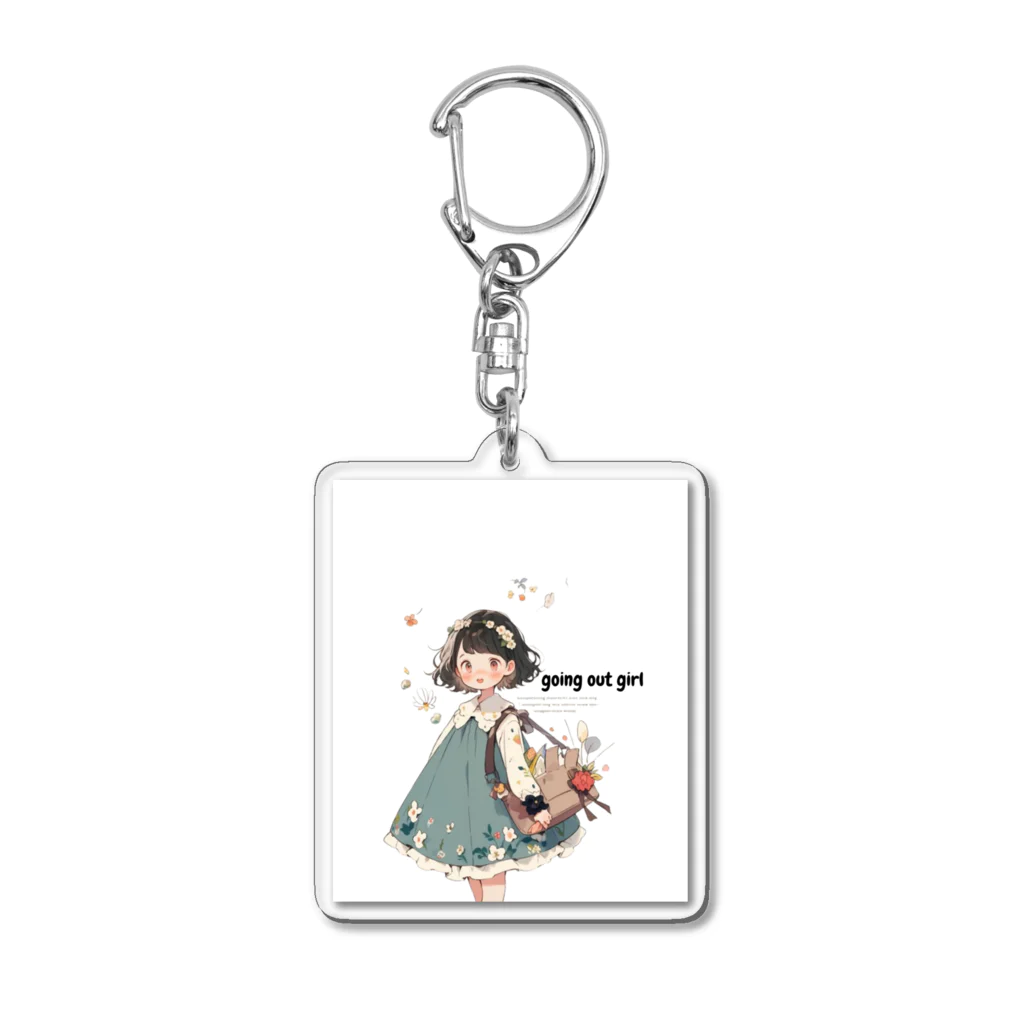 piyotanpiのgoing out girl Acrylic Key Chain