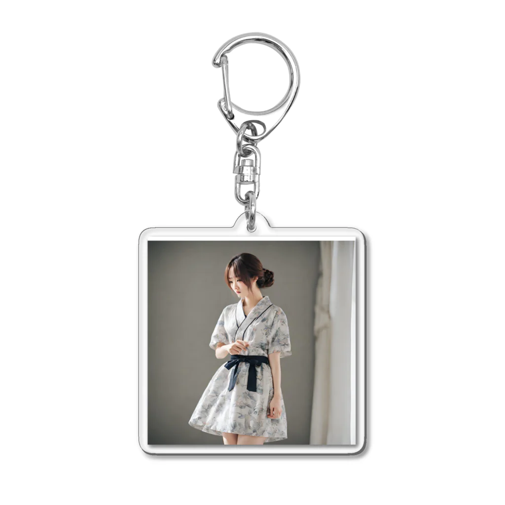 yusuke.shop1の物思いにふける女の子 Acrylic Key Chain