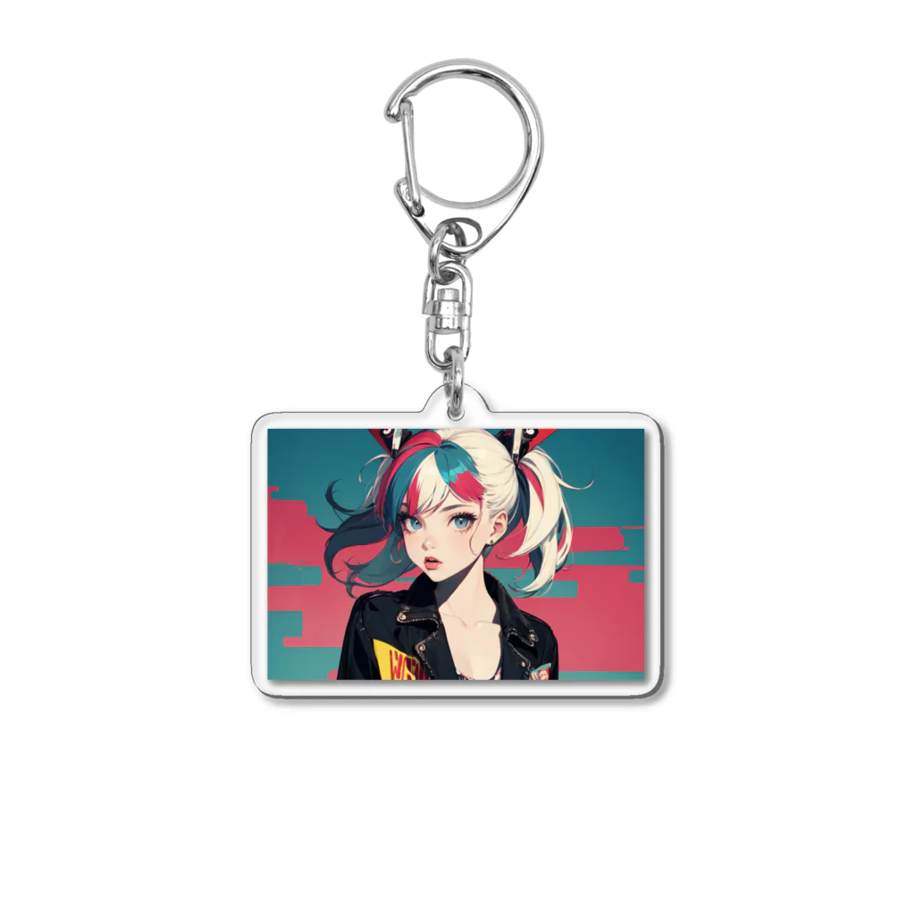 tokyo_citypopのkawaii 東京ガールアート Acrylic Key Chain