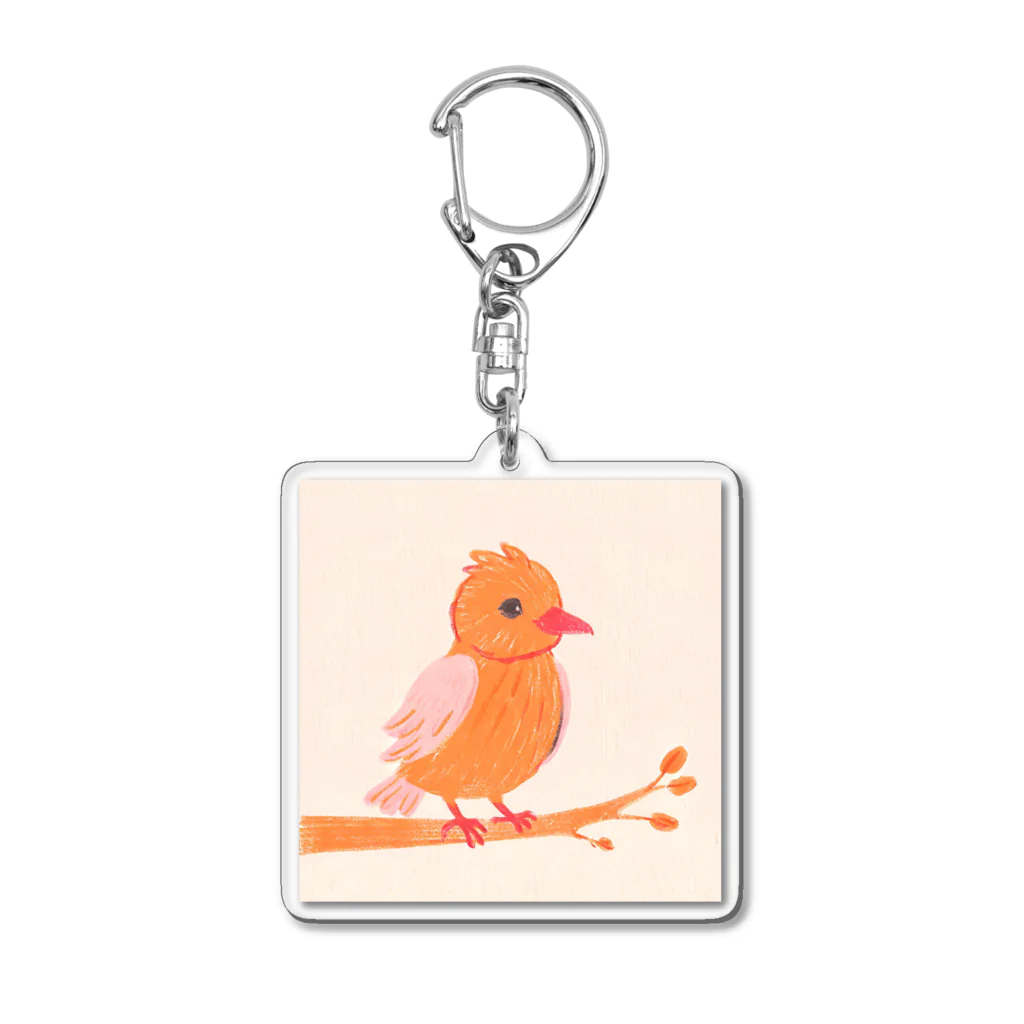 スプラッシュルークのかわいい小鳥のイラストグッズ Acrylic Key Chain