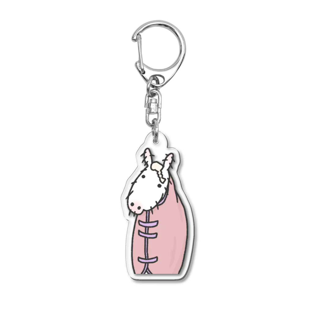 moca🥕の冬毛のお馬さん(白毛小物) Acrylic Key Chain