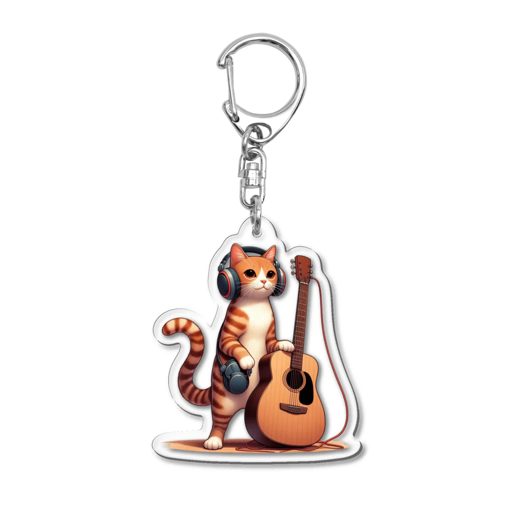 onzo_BGMの猫×音楽１７ Acrylic Key Chain