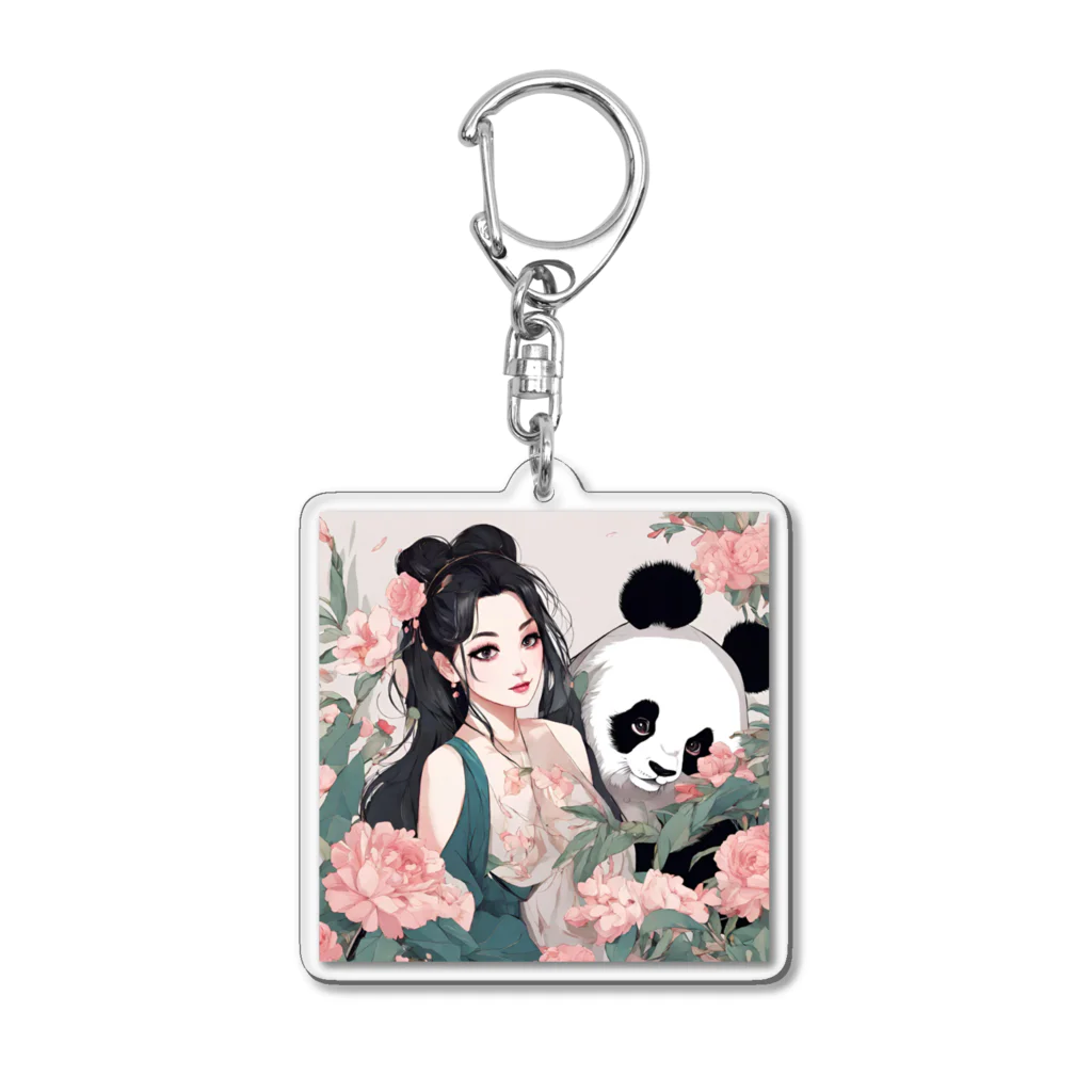 アニマルズの美女とパンダ Acrylic Key Chain